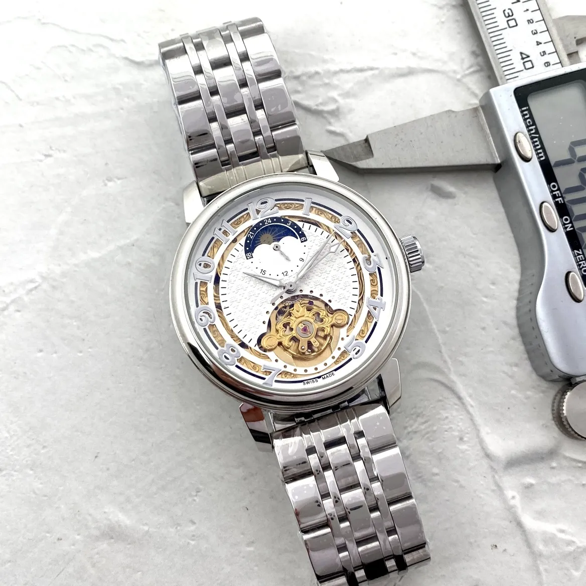 2023 Pateks Men's Luxury Business Watch Luminous Relgio Digital Automatic Mechanical Wristwatches Tourbillon Waterproof Watches Men High #13