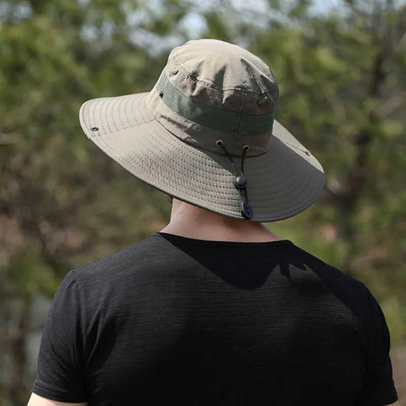 Sombreros al aire libre Gorras de pescador para hombres Sombrero de cubo de  secado rápido Protección UV de verano Sombreros para el sol Malla