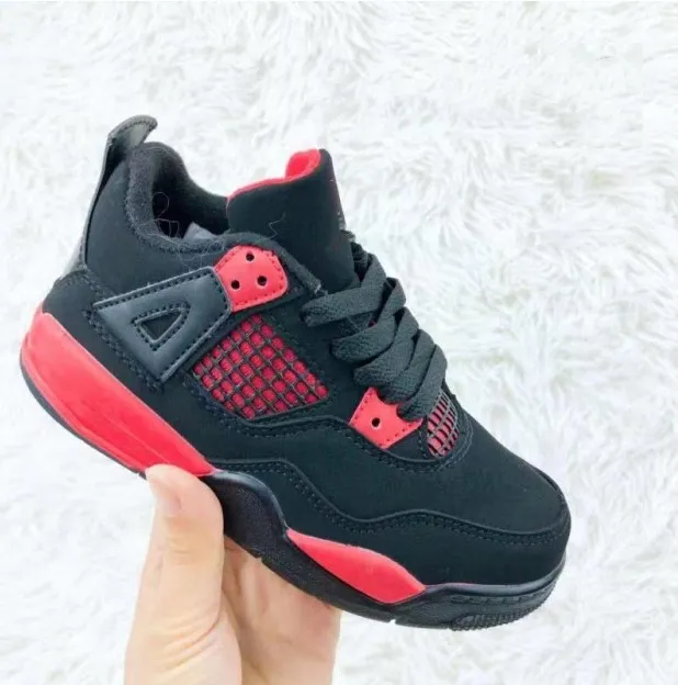 kids Michael 4 Og Basketball Shoes AJ University Blue AIR Jumpman 4 4s boys girls running Shoes Metallic Purple Black Cat Bred Shimmer Cactus Jack