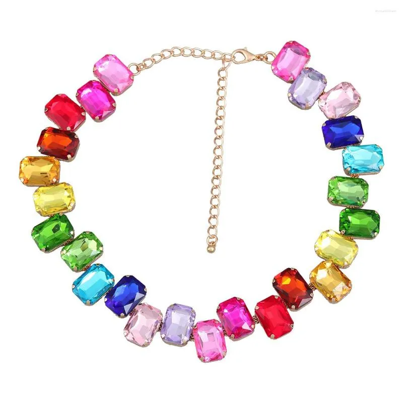 Groker Magnical 3Colors Crystal Gems Sexy Collar Jewelry for Women Maxi Fashion Declaración corta