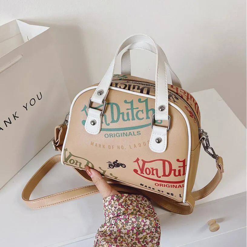 Bolsas de noche Mujeres Diseñador Damas Compras Crossbody Graffiti Monederos y bolso de lujo PU Cuero Seashells Bolsa de hombro para 230503