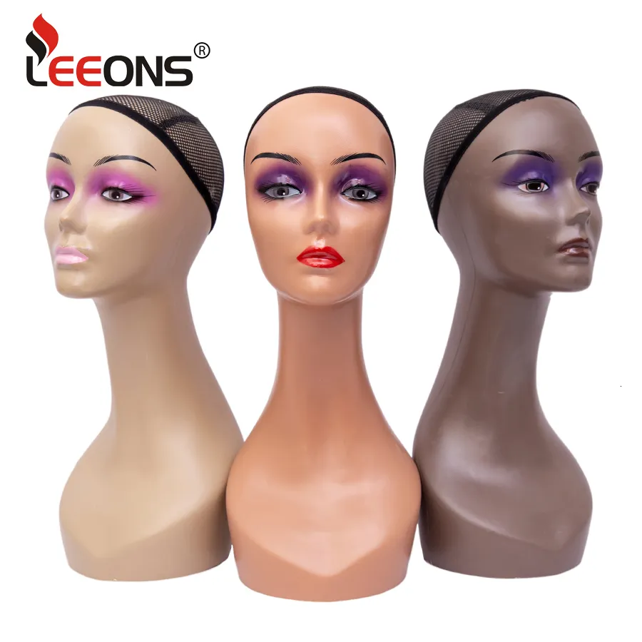 Wig Stand Stand realistische mannequin kop voor pruiken vrouwelijke mannequin kop met lange nek manikin hoofd buste voor pruik displayhatsunglassjewelry 230428