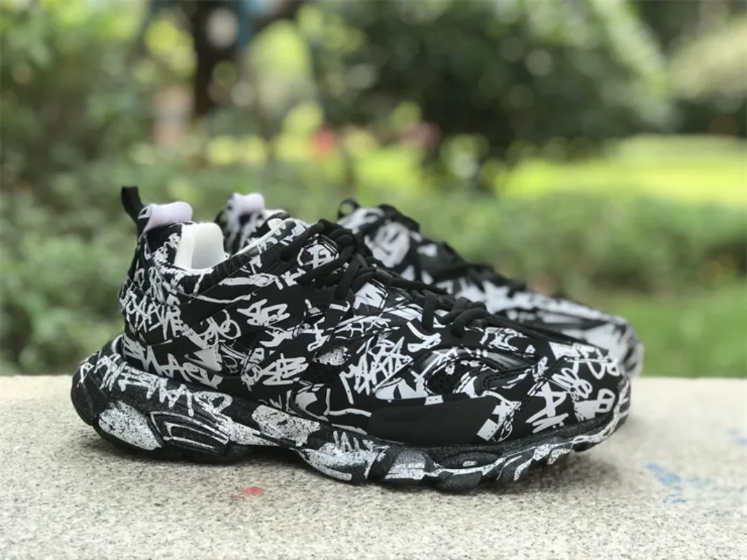 Basketball Shoes B 3.0 graffiti dirty black white Designer Shoes Sneakers With Original Box