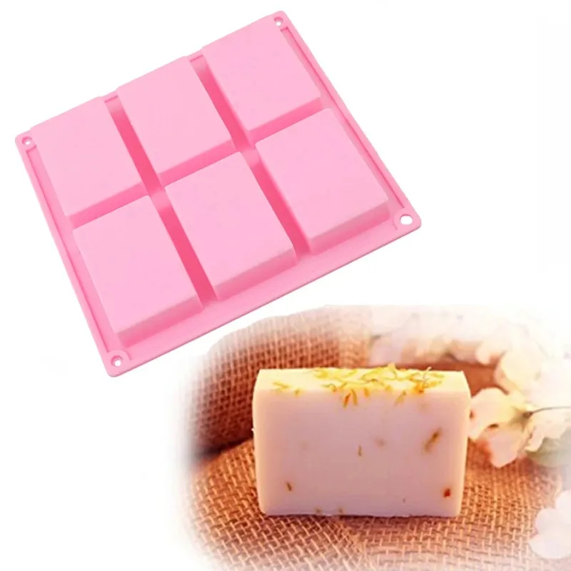 Stampo rettangolare in silicone per sapone, scatola di legno, strumento fai da te, per cuocere torte e pane