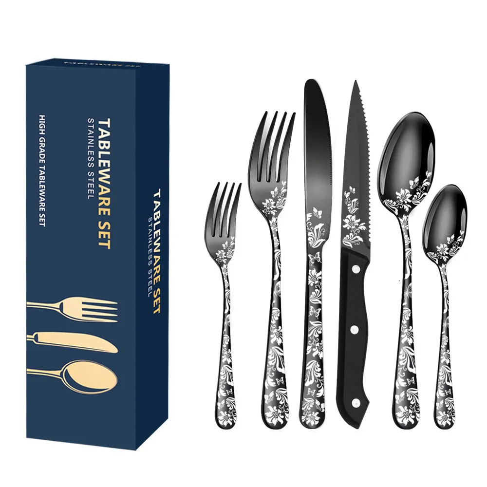 Explosive Print Cutlery - 24 Sets|Creative Western Design_voghion.com
