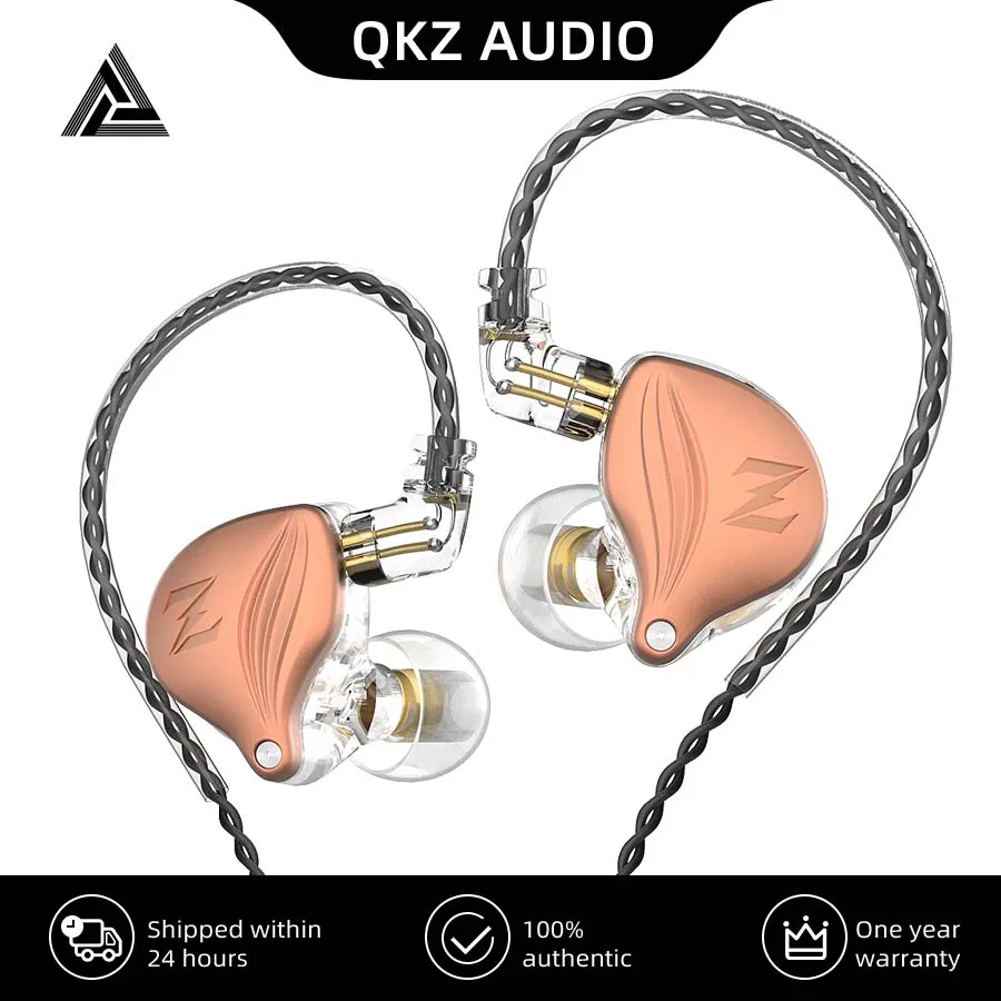 QKZ ZAX2 In Ear Kopfhörer Dynamische Technologie 1DD HIFI Bass Metal Earbuds Sport Noise Cancelling Headset Monitor