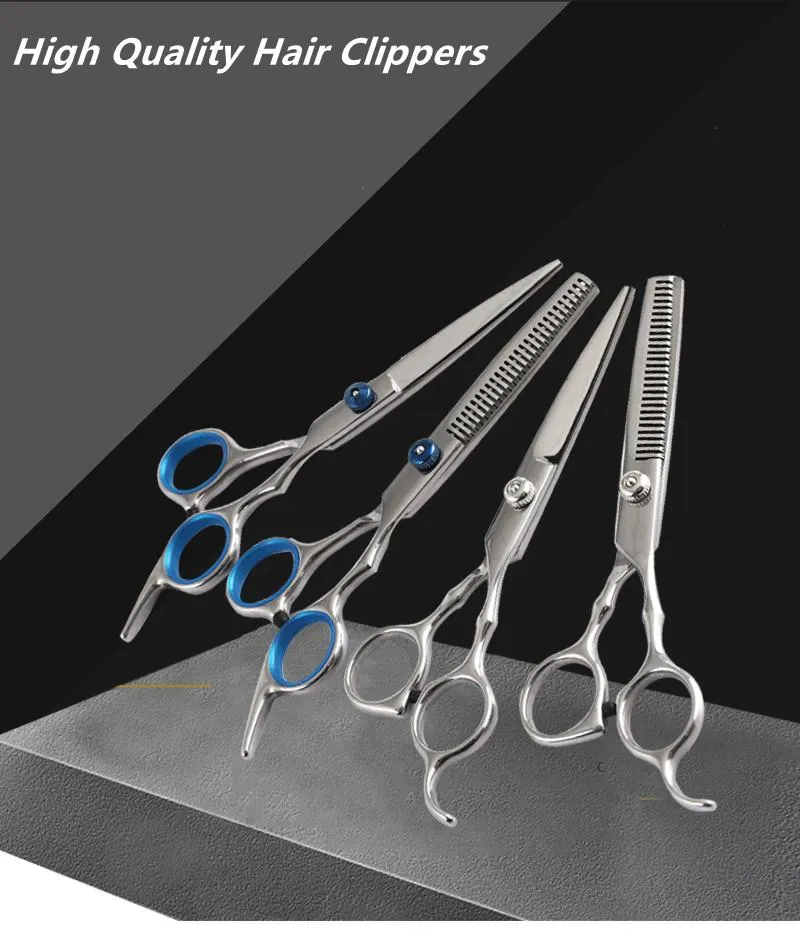 Schaar Hair Scissors 6 ''헤어 가위 전문 이발사 미용사 미용사 머리 액세서리 미용사 세트