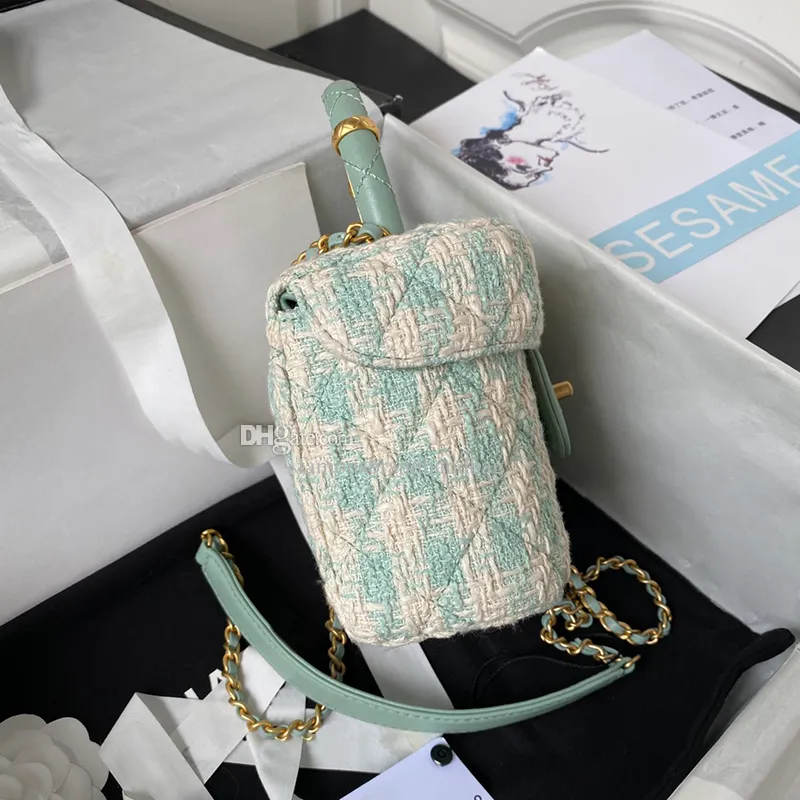 Lambskin Vanity Case With Mirror Chain Small Makeup Bag For Home Khaki Grey Peach Orange Cream Gold Green Brown From Famousbrandhandbag 299.18 DHgate.Com