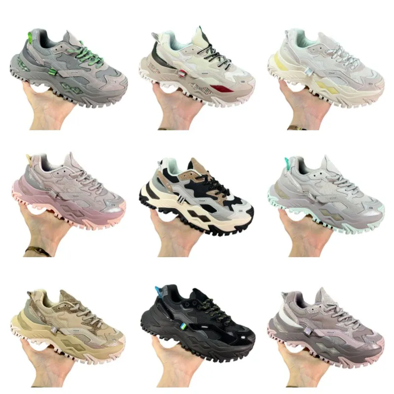 Botas Zapatos de tacón grueso de lujo Zapatos bajos de diseñador Zapatos de plataforma con letras de marca Zapatos casuales de retazos vintage Zapatos de absorción de impactos al aire libre cómodos