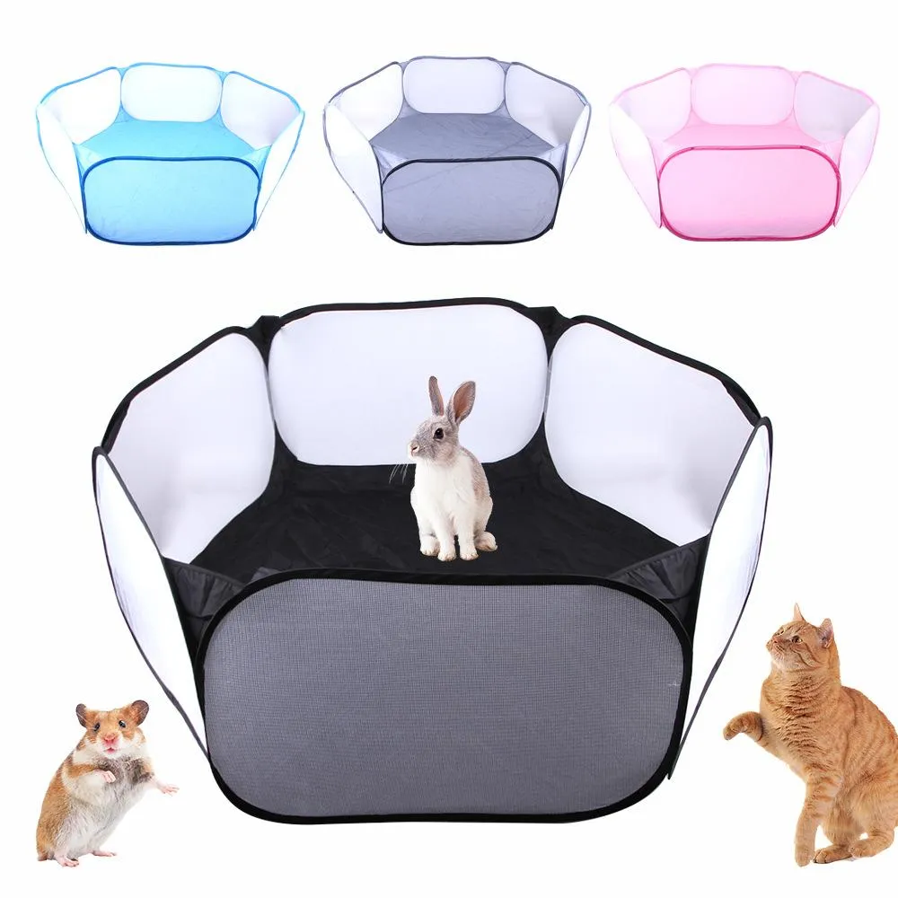 Gabbie per gatti Pet Play Pen Recinzione pieghevole Piccoli animali Gabbia Tenda Pop Up Esercizio Gioco Recinzione per cani Gatti Conigli Tenda per criceti