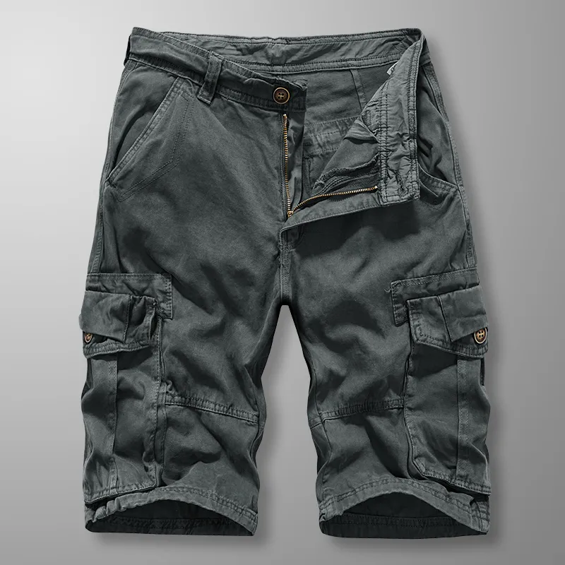 Shorts pour hommes Shorts cargo tactiques militaires pour hommes Tendance d'été Mode Pantalons décontractés multi-poches Pur coton Pantalon cargo respirant en vrac 230503