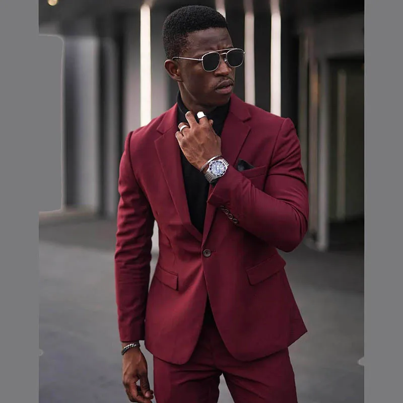 Men s Suits Blazers Arrival Slim Fit Male Suit Notched Lapel Groom Tuxedos Formal Business Men Suits 2 Pieces Blazer Pants Traje Hombre 230503
