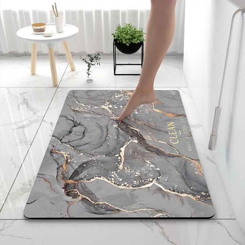 マットスーパー吸収床床マットアンチスリップマルチカラークイック乾燥バスルームマットフロアカーペットをきれいにしやすいホームオイルプルーフキッチンマット