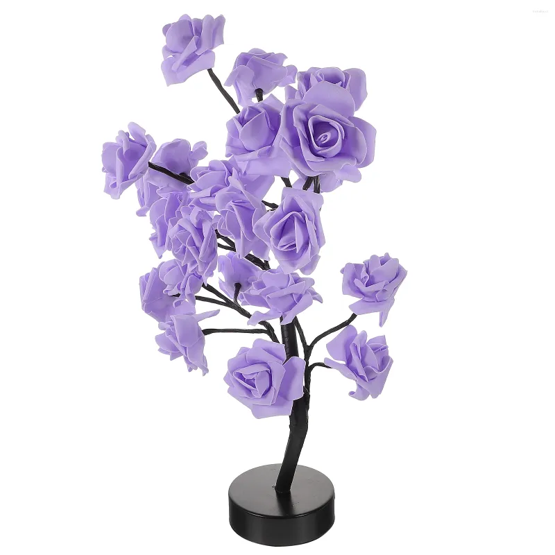 Decoratieve bloemen Kleur Kessing Tafel Lamp Bloem Rose Licht Lichten Licht Tree Vloerlampen kunstmatige decoratie