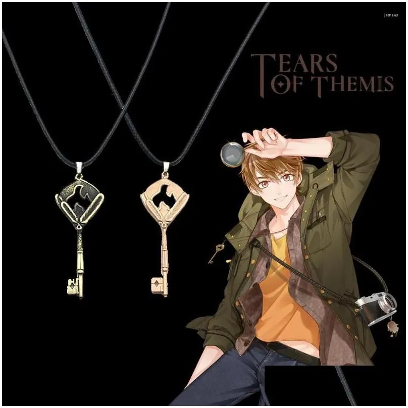 Collane con ciondolo Gioco Tears Of Themis Collana Cosplay Luke Pearce Chiave Vintage Per Donna Uomo Girocollo Accessori per gioielli Dro Dhgarden Dhd6F