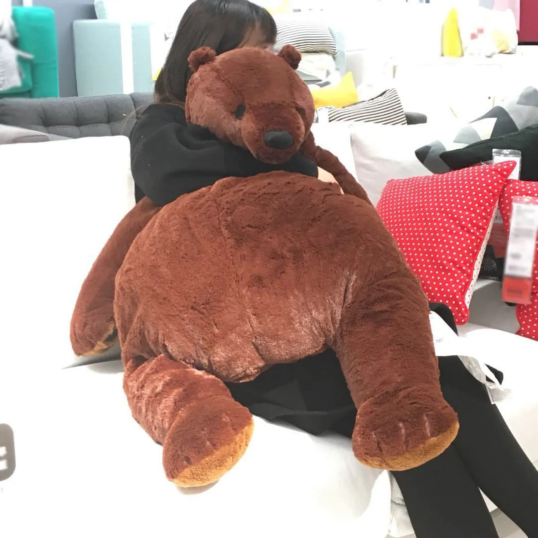 Djungelskog Bear Big Brown Bear Plush Toy Stuffed Doll Bear Brown