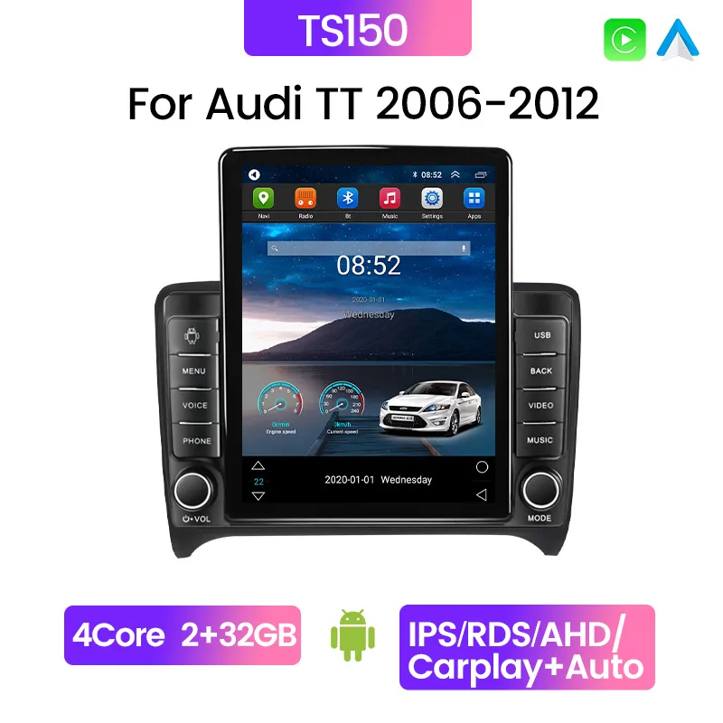 Carplay GPS car radio Audi TT MK2 2006 - 2014, autoradio audi tt mk2