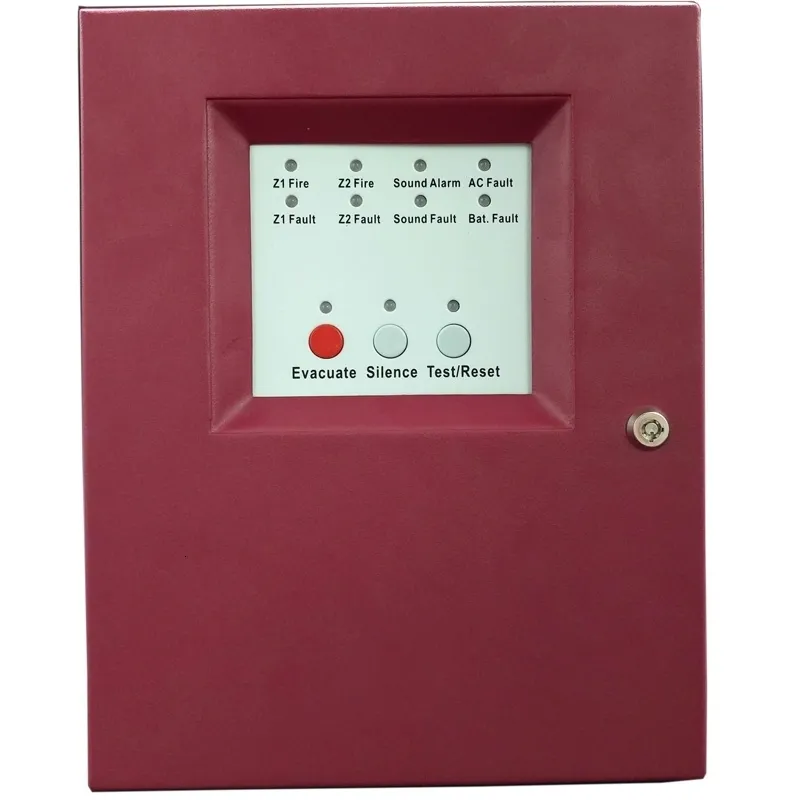 CCTV -lins 2 Zones Fire Alarm Control Panel Mini System Konventionell Salve Panel 230428
