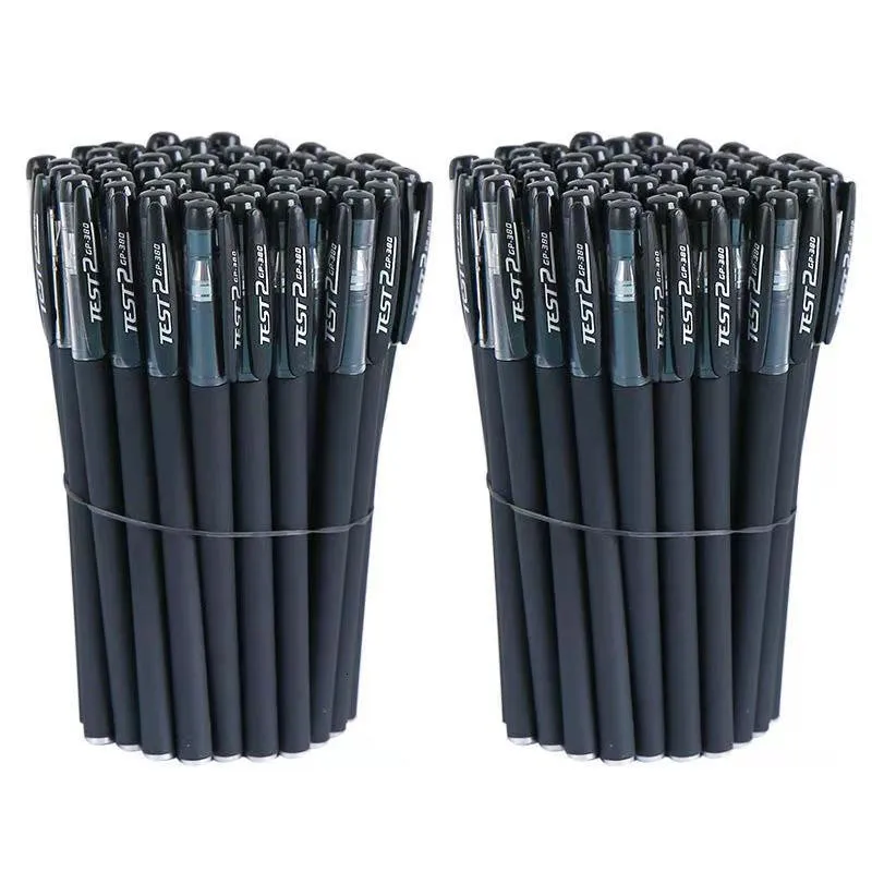 Ballpoint Pens 10 Pcsset Black Neutral Student Exam Office Signature Cute Stationery Supplies Gel 230503