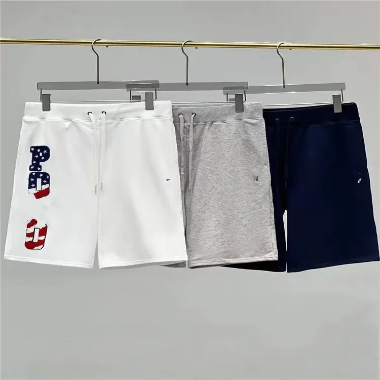 R Polol 2023 Summer Men's Shorts - Casual, Sporty, Embroidered and Printed Five-pocket Pants