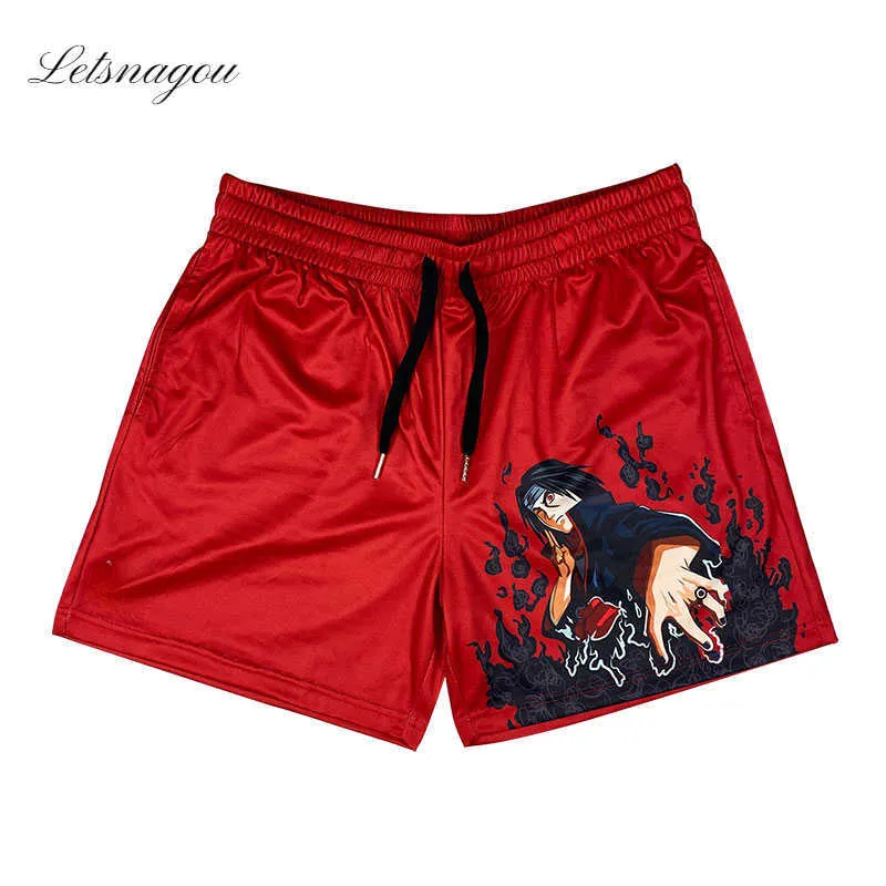 Anime Mens Gym Anime Gym Shorts For Workout, Fitness, Running, And