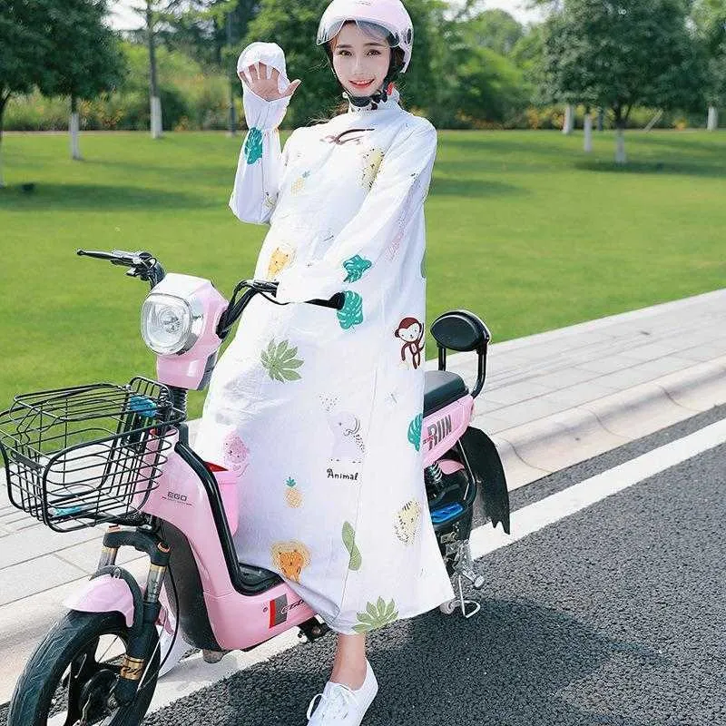 Full Body Sun Protection Ladies Poncho Shawl For E Bikes And