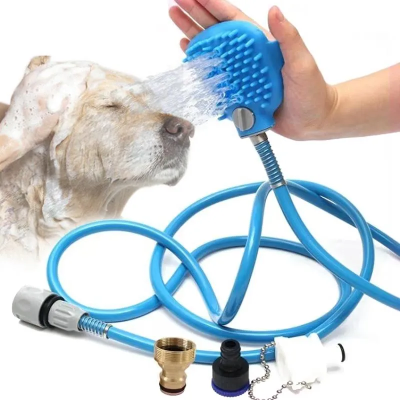 Sprayers Outdoor Indoor Dog Bath Sprayers Scrubber Tool Dog Shower Attachment Bathing Supplies Soft Plumbing Shower Tools