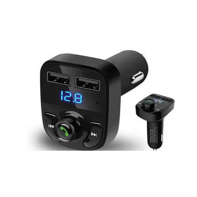 Transmetteur FM FM50 X8 Kit de voiture modulateur auxiliaire Bluetooth Récepteur audio de voiture mains libres Lecteur MP3 avec charge rapide 3.1A Dual USB Car C avec boîte