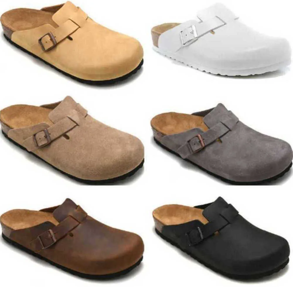 Pantofole Designer Birkes Pantofola in pelle Sandali uomo donna Pantofole con scivolo Boston Plantare morbido Clog Camoscio con fibbia zoccoli Scarpe