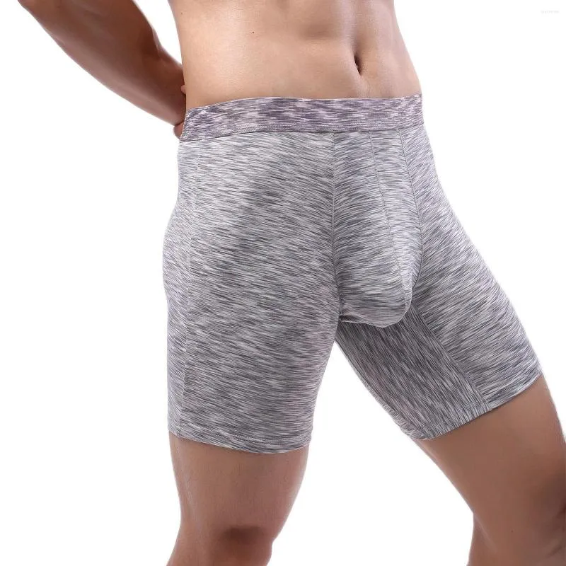 Workout Men's Seamless Boxer Briefs with Bulge Pouch Fitness Underwear XL  4XL