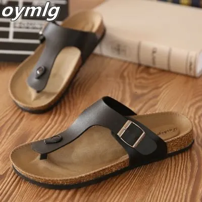 Sandalen Big Size 12 35 45 unisex merk koppels kurk flipflops zomerclip teen platform strand slippers gesp gordel riem casual vrouwen 230503