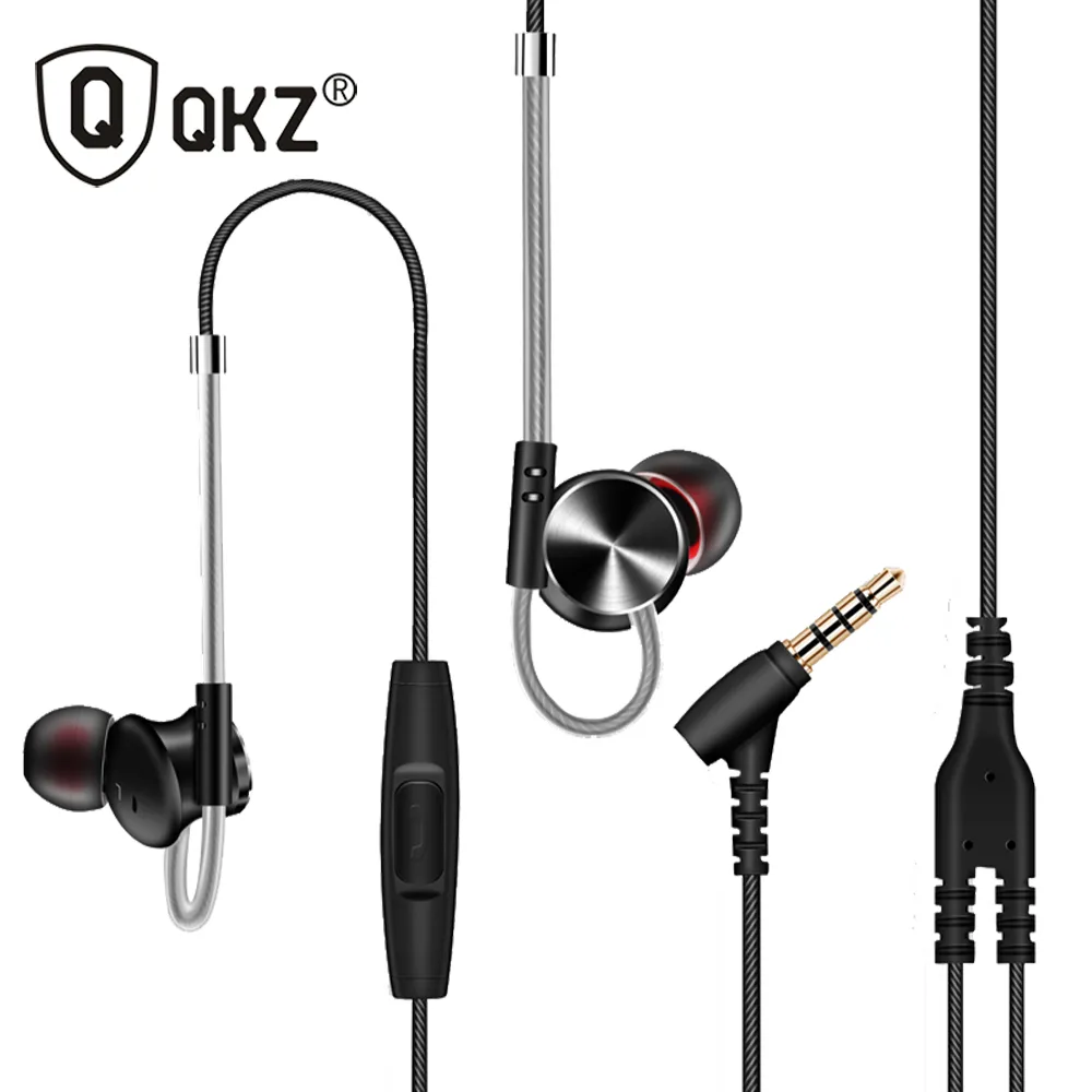 QKZ DM7 Earphone Metal Stereo Noise Isolating In-Ear Earphone Music Headset Aurulares Fone de OUVIDO DJ Audifonos DJ Mp3 Earphones