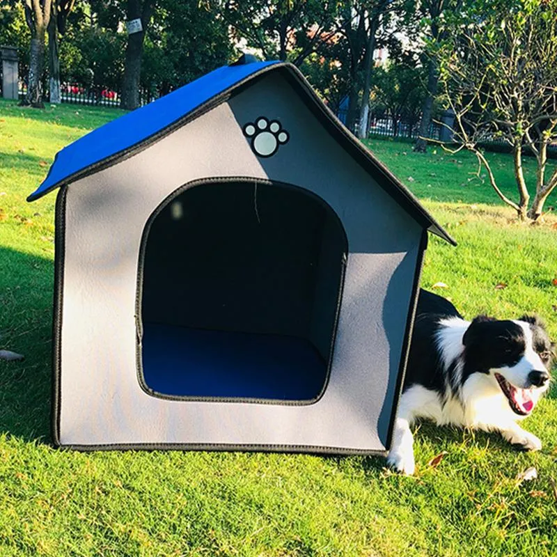 Stifte Wasserdichtes Hundehaus, faltbares Haus für kleine große Hunde und Katzen, EVA-Haustierbett, Nest, abnehmbarer Zwinger, tragbares Hundezubehör im Freien