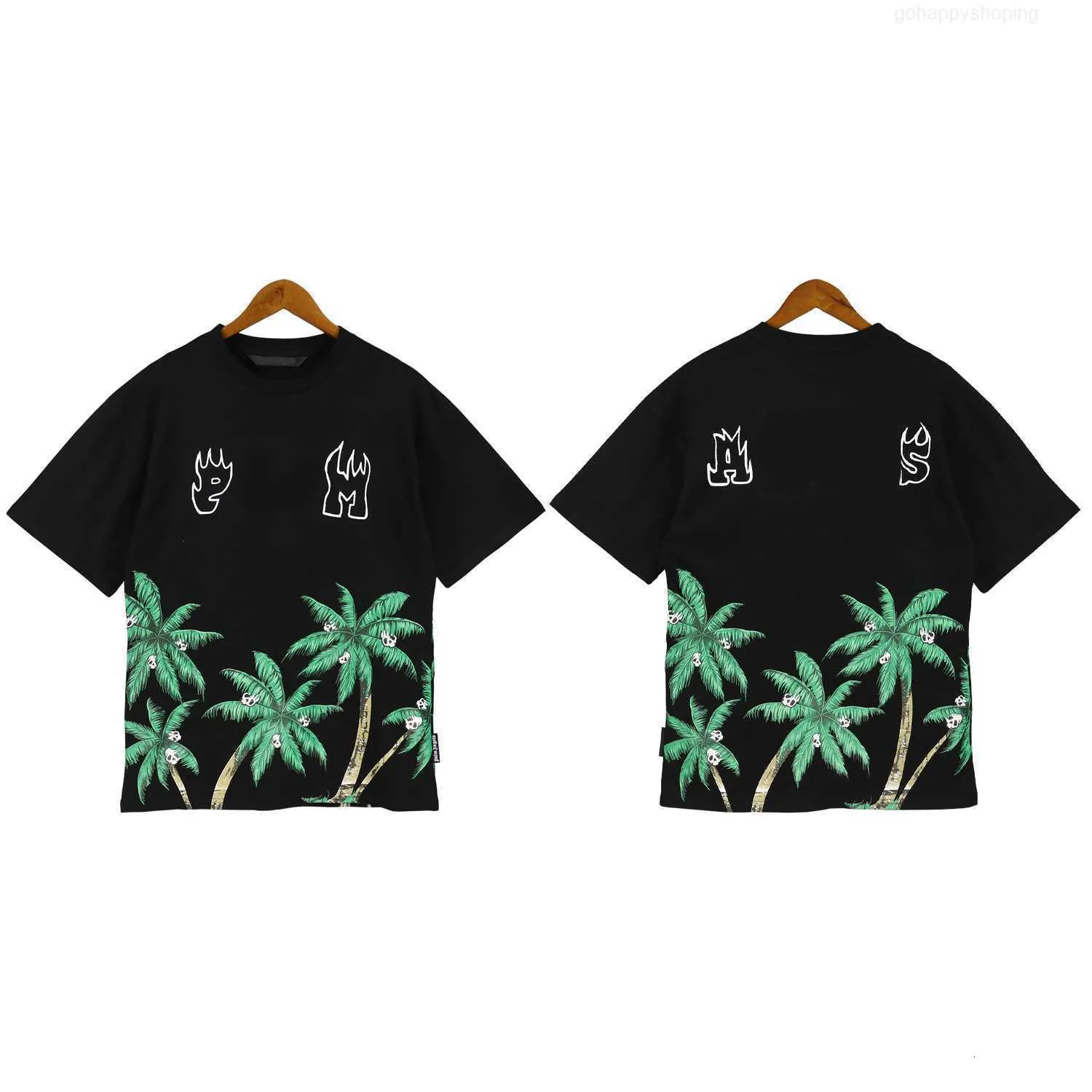 Herren T-Shirts Chao Brand Angel Letter Direkter Sprühdruck Kurzarm T-Shirt Palm Tree Net Rot Jugend Frühling und Sommer Tshirtfactory1iha5
