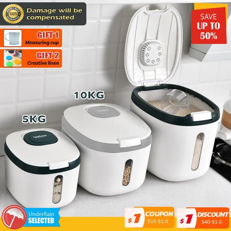 Organisation Cuisine Conteneur de 5 kg 10 kg Baquet de riz sans insectes sans insecte