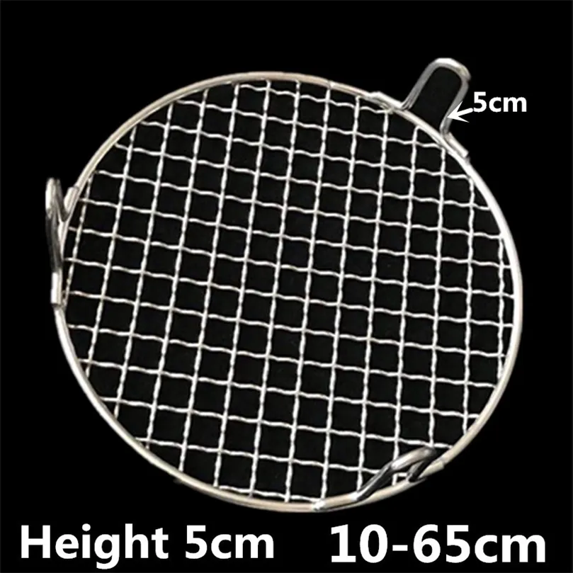 BBQ Tools Accessoires 304 Roestvrij staal High BBQ Round Grill Net met voetbarbecue Mazen Luchtfriteuse Liners Bakrek Camping Outdoor Mesh 230428