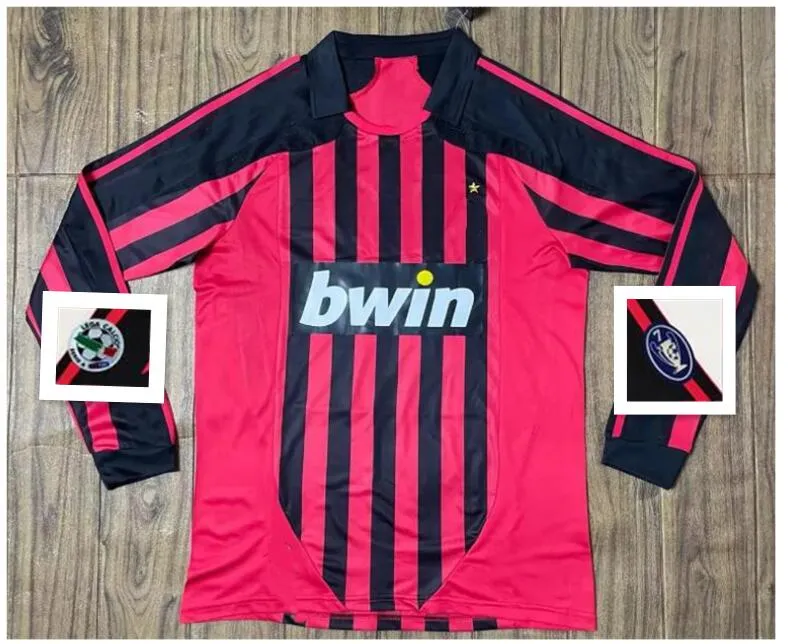 MILANS Kaka Retro Long Sleeve Soccer Shirt Long Sleeve, 1990