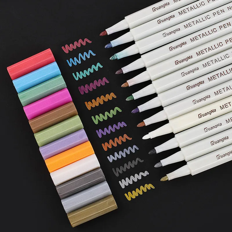 Wholesale 12 Metallic Medium Point Pencil Marker In For Rock Painting,  Scrapbooking, And Crafts From Kuo10, $6.54