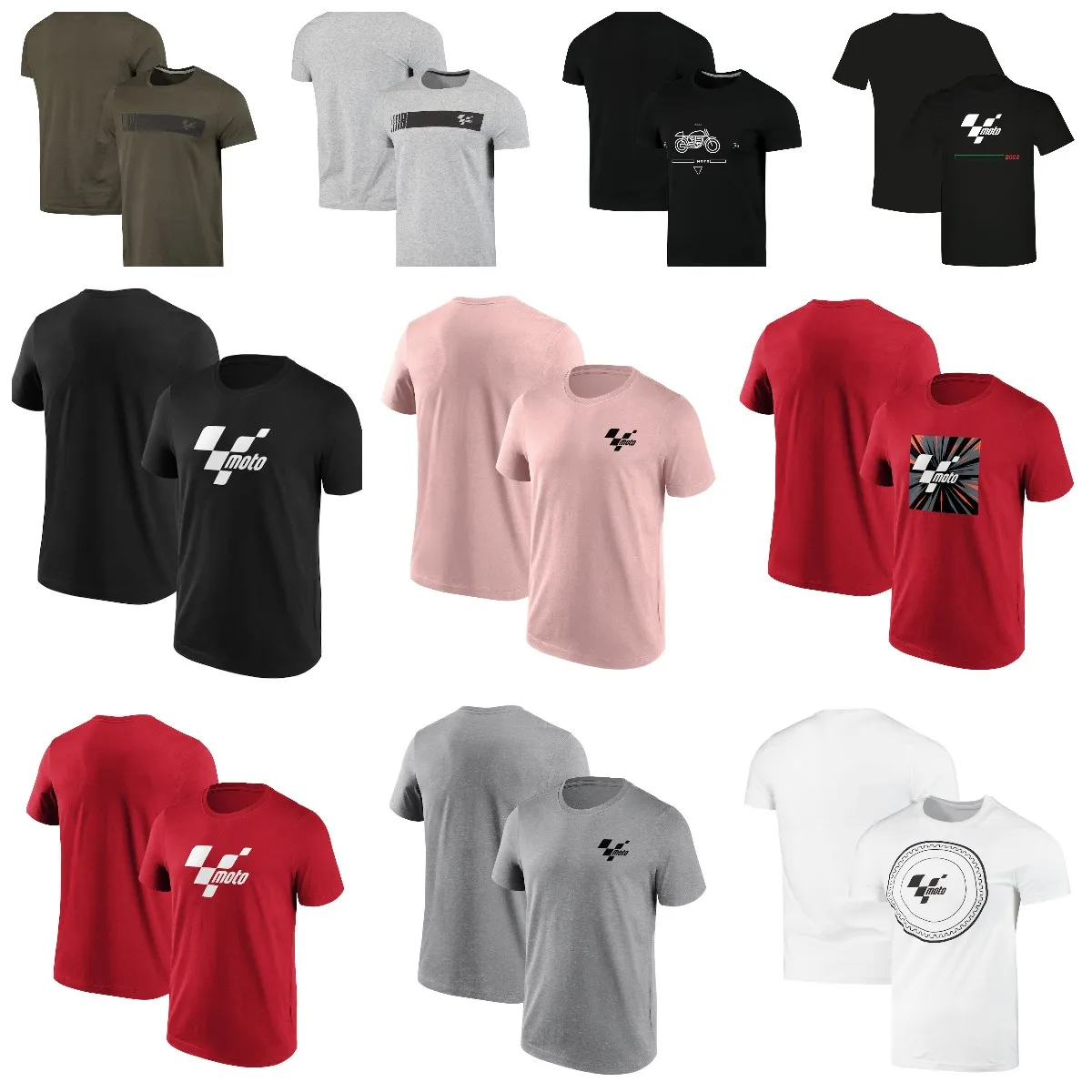 Moto Motorcycle Racing Sportable Sportswear Men and Women Round Neckカジュアルな短袖Tシャツプラスサイズのカスタムレーシングスーツ