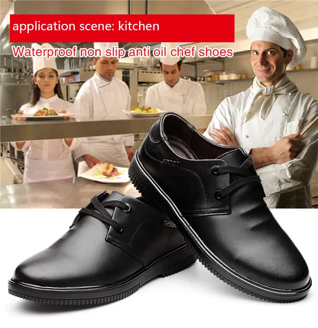 RenDiuJups Chaussures de chef antidérapantes pour homme et femme