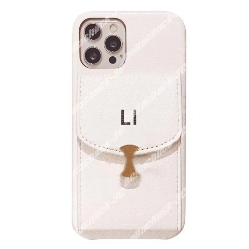 Luxury Brand Cell Phone Case For IPhone 14 Plus 13 Pro Max 12 Pro 11 Xs Xsmax Fashion Women Leather IPhone Case With Mirror Mobile Clip Case