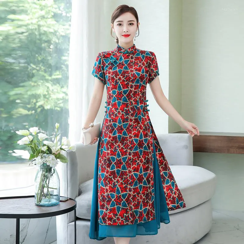 Vietnamese Aodai Dress For Women Chinese Traditional Plus Size