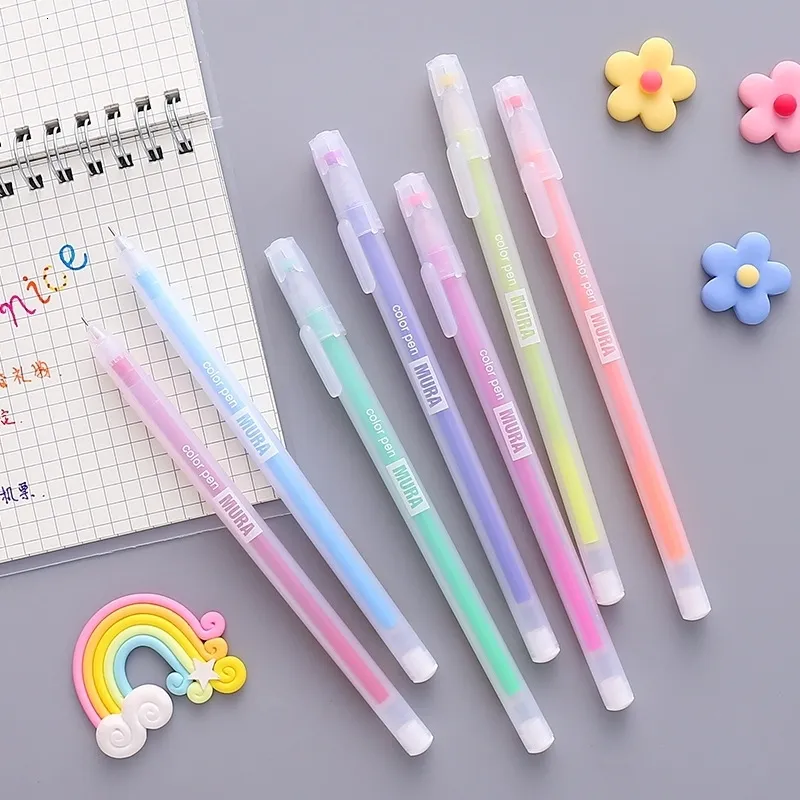 1 Piece Ballpen 8 Colors Large Capacity 0.5mm Fine Tip Colored Pens Gel  Marker Pen Students School Stationery Supplies