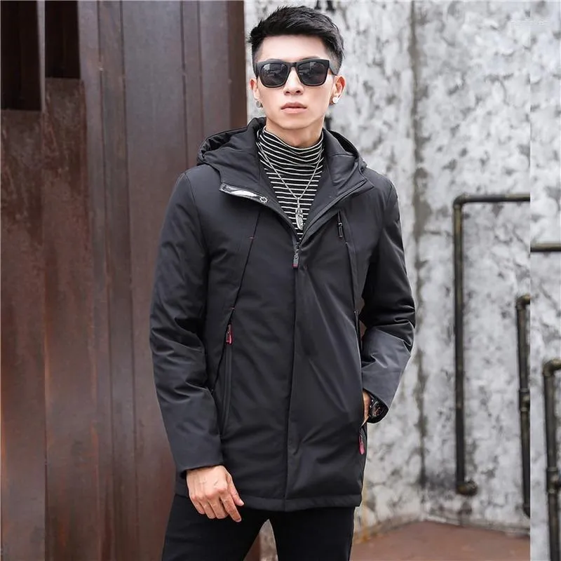 Jaqueta de pato masculina dos homens coreano PLUS TAMANHO CASA DE WINTER CASual Puffer Warm Casaco 111 YY1314