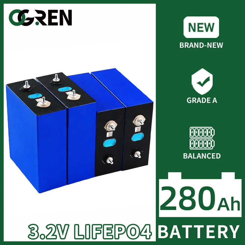 Lifepo4 280AH Battery 4/8/16/32PCS 3.2V DIY 12V 24V 48V Lithium Iron Phosphate Battery Pack Suitable For RV Electric Golf Cart