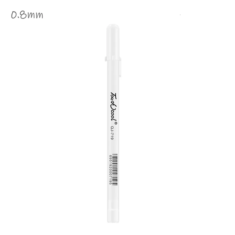 2pcs White Marker Pen Alcohol Paint Oily Waterproof Tire Painting Graffiti  Pens Permanent Gel Pen For Fabric Wood Leather Marker