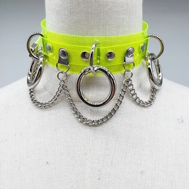 Neon choker necklace top