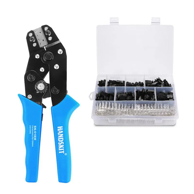 Cleaners Sn01bm Xh2.54 Sm Plug Spring Clamp Crimping Tool Crimping Pliers Awg2820 with 520/1500pc Dupont 2.54mm Pin Terminal Connectors