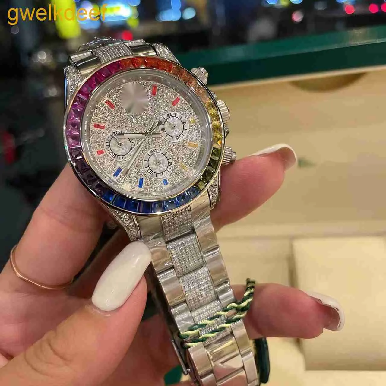 Special Counter Discount Wholesale Luxury Watches Varumärke Chronograph Women Mens Reloj Diamond Automatisk Watch Mechanical Limited Edition PC74 12HS