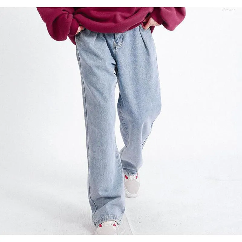 Pantalons pour hommes Jeans pour femmes jambe large taille haute lâche Denim pantalon vêtements printemps et automne mode Streetwear marée